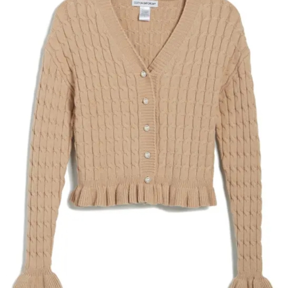 Cotton Emporium Women's Beige Cardigan